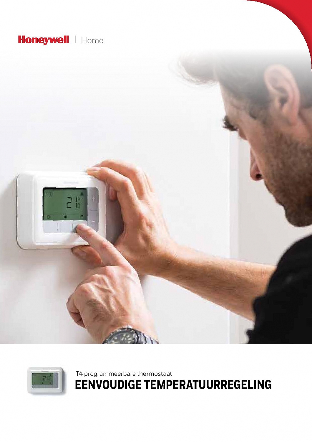 Honeywell T4 Thermostaat standaard bedraad aan/uit 24230V m